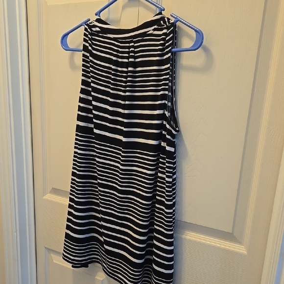Rafaella Black and White Striped Tunic - Picture 3 of 3